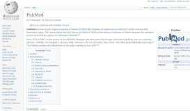 
							         MEDLINE, PubMed - Wikipedia								  
							    