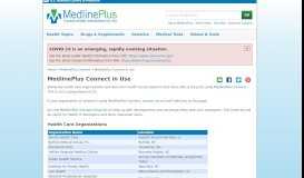 
							         MedlinePlus Connect in Use								  
							    
