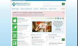 
							         MedlinePlus - Health Information from the National Library of Medicine								  
							    