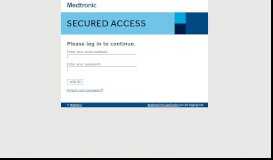 
							         Medtronic Secured Access: External Login								  
							    