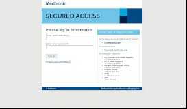 
							         Medtronic Secured Access: Internal home								  
							    