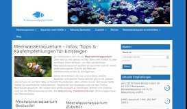 
							         Meerwasseraquarium - Tipps & Kaufempfehlungen								  
							    