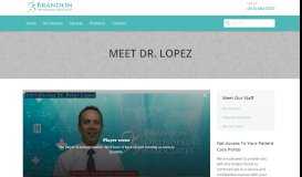 
							         Meet Dr. Lopez - Brandon Orthopedic Associates								  
							    