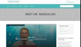 
							         Meet Dr. Maddalon - Brandon Orthopedic Associates								  
							    