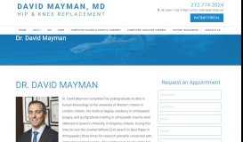 
							         Meet Dr. Mayman, NYC Orthoedic Specialist - David Mayman MD								  
							    
