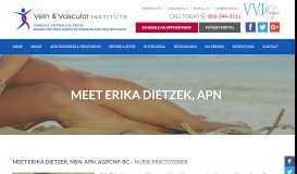 
							         Meet Erika Dietzek, APN - Vein & Vascular Institute								  
							    