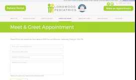
							         Meet & Greet Appointment - Longwood Pediatrics								  
							    