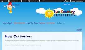 
							         Meet our Doctors — Sun Country Pediatrics								  
							    