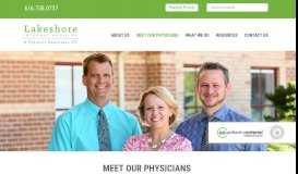 
							         Meet Our Physicians - Lakeshore Internal Medicine								  
							    