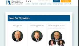 
							         Meet Our Physicians – Raleigh Neurology Associates								  
							    