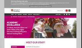 
							         Meet our staff – University of Reading								  
							    