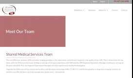 
							         Meet Our Team - Shared Medical Services								  
							    