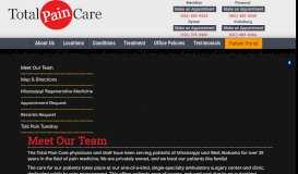 
							         Meet Our Team | Total Pain Care | Meridian Mississippi								  
							    