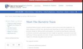 
							         Meet The Bariatric Team | Crestwood Medical Center | Huntsville, AL								  
							    