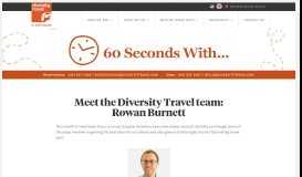 
							         Meet the Diversity Travel team: Rowan Burnett								  
							    
