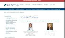 
							         Meet the Providers - Northwest Health								  
							    