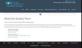 
							         Meet the Quality Team | Chicago Health System								  
							    