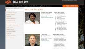 
							         Meet the Recruiters | Oklahoma State University-Oklahoma City								  
							    
