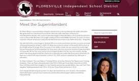 
							         Meet the Superintendent – Superintendent – Floresville Independent ...								  
							    