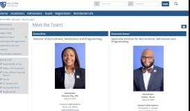 
							         Meet the Team! | Admissions | Portal - myDU - Dillard University								  
							    