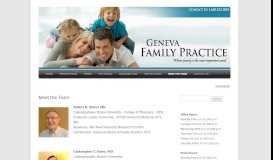 
							         Meet the Team | Geneva Family Practice								  
							    