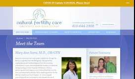 
							         Meet the Team - Natural Fertility Care - Obstetrics and Gynecology								  
							    