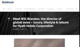 
							         Meet Will Brandon, the director of global sales - luxury, lifestyle ...								  
							    