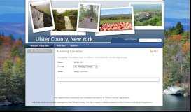 
							         Meeting Calendar - Ulster County, NY								  
							    