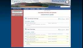 
							         Meeting Portal - Carroll County, Maryland								  
							    