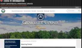 
							         Meeting Portal | Gloucester County, VA								  
							    