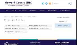 
							         Meeting Portal - Howard County Local Health Improvement Coalition								  
							    