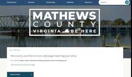 
							         Meeting Portal | Mathews County, VA								  
							    
