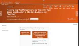 
							         Meeting the Workforce Shortage: Toward 4-Year Board Certification in ...								  
							    