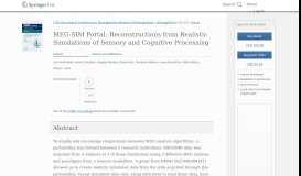 
							         MEG-SIM Portal: Reconstructions from Realistic Simulations of ...								  
							    