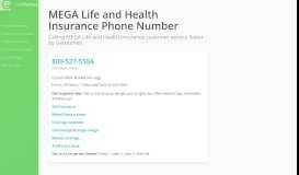 
							         MEGA Life and Health Insurance Phone Number | Call Now & Shortcut ...								  
							    