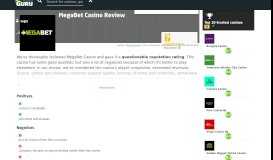 
							         MegaBet Casino Review | Honest casino review from Casino ...								  
							    