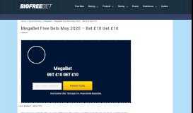 
							         MegaBet Free Bets - What Promotions Are Available January ...								  
							    