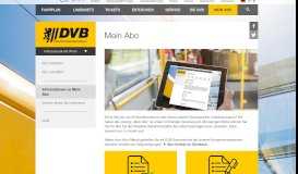
							         Mein Abo - DVB | Dresdner Verkehrsbetriebe AG								  
							    