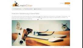 
							         meinSitter — Passende Betreuung für Dein Haustier finden & anbieten								  
							    