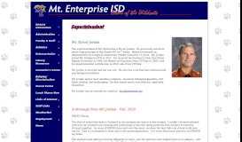 
							         MEISD Superintendent - Mt. Enterprise ISD								  
							    