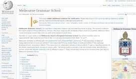 
							         Melbourne Grammar School - Wikipedia								  
							    