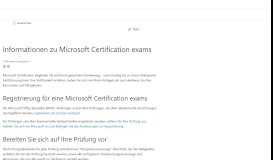 
							         Melden Sie sich für Microsoft-Zertifizierungsprüfungen an | Microsoft								  
							    