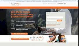 
							         MELIÁ PRO - Travel Agent Portal - Melia.com								  
							    