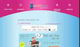
							         Melia - spoiled agent™ Member Area - Hotels and Resorts								  
							    