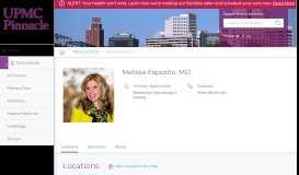 
							         Melissa Esposito | Find a Doctor | UPMC Pinnacle								  
							    