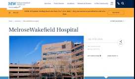 
							         MelroseWakefield Hospital - Hallmark Health System								  
							    