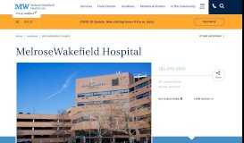 
							         MelroseWakefield Hospital | MelroseWakefield Healthcare								  
							    