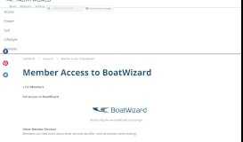 
							         Member Access to BoatWizard - YachtWorld								  
							    