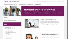 
							         Member Benefits & Services | UPMC Health Plan								  
							    