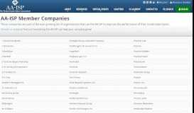 
							         Member Companies - AA-ISP								  
							    